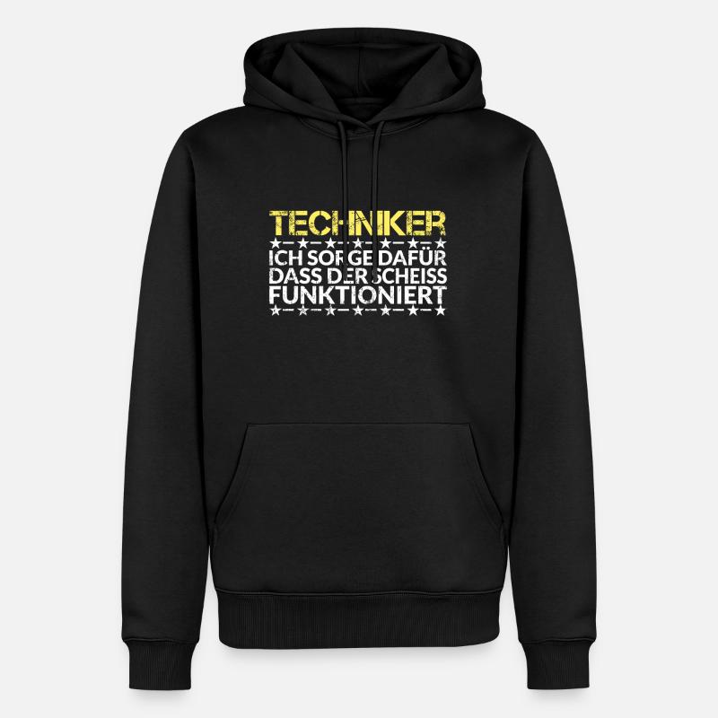 Techniker Technik Handwerker Handwerk Geschenkidee - Männer Premium Bio Hoodie - Schwarz