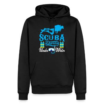 Scuba Diving - Men’s Premium Organic Hoodie - black - Front - Nico (187cm)