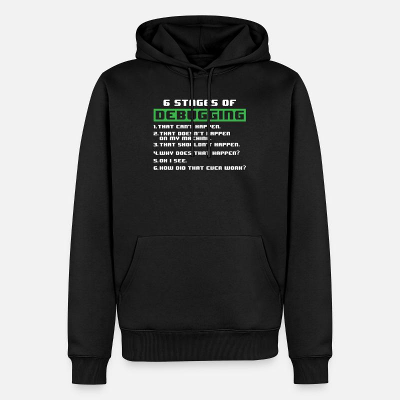 Debugging Programmierer - Männer Premium Bio Hoodie - Schwarz