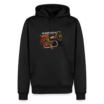 Flügelhorn Geschenk - Männer Premium Bio Hoodie - Schwarz - Vorne - Nico (187cm)