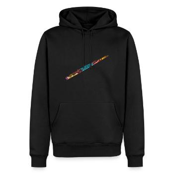 Cadeau de flûtes de concert occidentales - Sweat à capuche Premium bio Homme - noir - Devant - Nico (187cm)