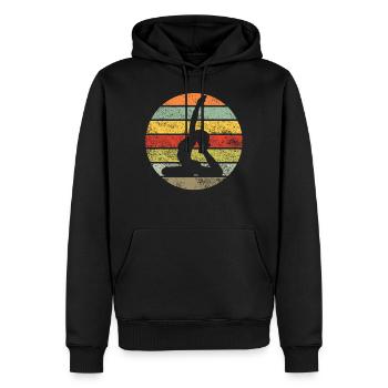 Vêtements de yoga Namaste pour femmes, hommes et enfants - Sweat à capuche Premium bio Homme - noir - Devant - Nico (187cm)