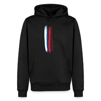 tschechische republik skizzierte Landesfarben - Männer Premium Bio Hoodie - Schwarz - Vorne - Nico (187cm)