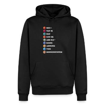 Sonnensystem Planet Planeten Weltraum Geschenk - Männer Premium Bio Hoodie - Schwarz - Vorne - Nico (187cm)