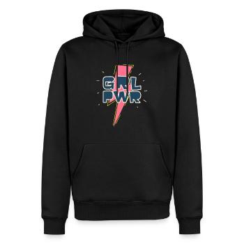 GIRL POWER - Männer Premium Bio Hoodie - Schwarz - Vorne - Nico (187cm)