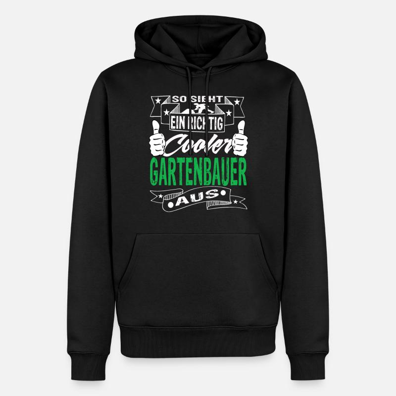 Garten Gartenbauer Landschaftsbau Gartenarbeit - Männer Premium Bio Hoodie - Schwarz