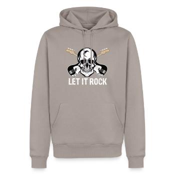 rock - Felpa con cappuccio ecologica premium da uomo - talpa - Fronte - Nico (187cm)