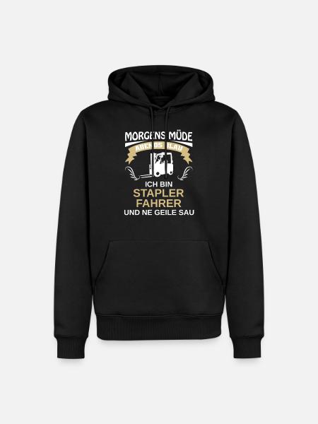 Gabelstaplerfahrer Gabelstapler Staplerfahrer - Männer Premium Bio Hoodie - Schwarz