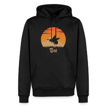 Biene in der Natur - Männer Premium Bio Hoodie - Schwarz - Vorne - Nico (187cm)