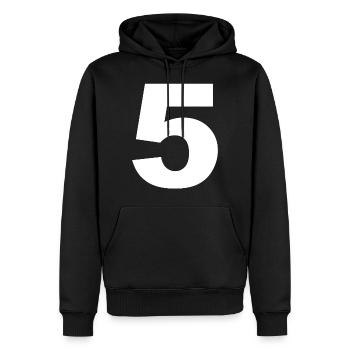 5 Fünf Zahl Alter Lebensalter Geburtstag Geburtsta - Männer Premium Bio Hoodie - Schwarz - Vorne - Nico (187cm)