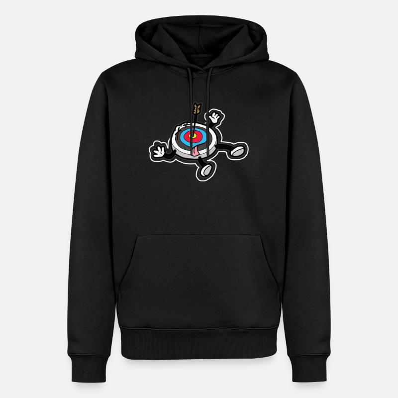 Cible morte avec tir à l'arc arc et flèche - Sweat à capuche Premium bio Homme - noir