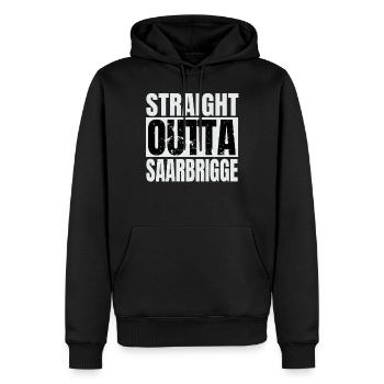 Saarland Saarbrigge Saarbrigger Saar - Männer Premium Bio Hoodie - Schwarz - Vorne - Nico (187cm)