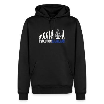 Sarre Evolution Saarland Saarland - Sweat à capuche Premium bio Homme - noir - Devant - Nico (187cm)