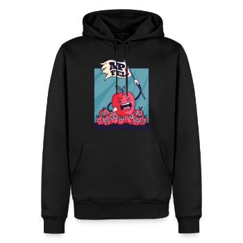 Apple revolution uprising of apples fruit gift - Men’s Premium Organic Hoodie - black - Front - Nico (187cm)
