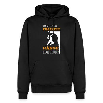 Klettern bouldern Kletterer Lustiger Spruch - Männer Premium Bio Hoodie - Schwarz - Vorne - Nico (187cm)