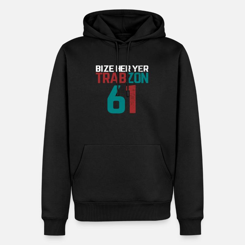 bize her yer trabzon - Männer Premium Bio Hoodie - Schwarz