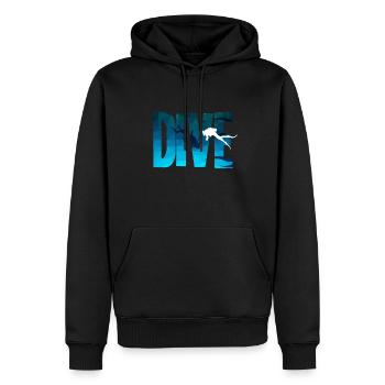 Plongée - plongée, plongeurs, plongée en apnée - Sweat à capuche Premium bio Homme - noir - Devant - Nico (187cm)