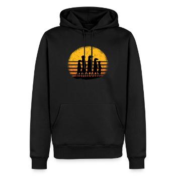 Erdmännchen Liebhaber Meerkat Familie Geschenk - Männer Premium Bio Hoodie - Schwarz - Vorne - Nico (187cm)