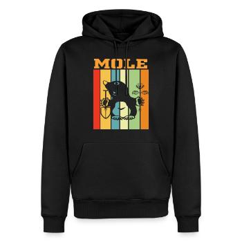 Mole Retro Play of Colors - Men’s Premium Organic Hoodie - black - Front - Nico (187cm)