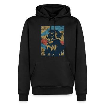Chien Hovawart - Sweat à capuche Premium bio Homme - noir - Devant - Nico (187cm)