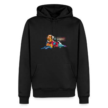 Chien Hovawart - Sweat à capuche Premium bio Homme - noir - Devant - Nico (187cm)