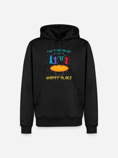 Trampolin Springen Liebe - Männer Premium Bio Hoodie - Schwarz