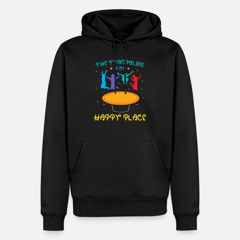 Trampolin Springen Liebe - Männer Premium Bio Hoodie - Schwarz