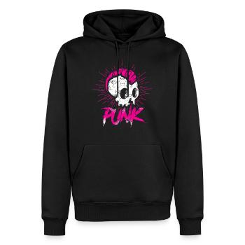 Punk Musik Einhorn Girl Punker Rock Anarchie - Männer Premium Bio Hoodie - Schwarz - Vorne - Nico (187cm)