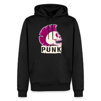 Punk Musik Einhorn Girl Punker Rock Anarchie - Männer Premium Bio Hoodie - Schwarz - Vorne - Nico (187cm)