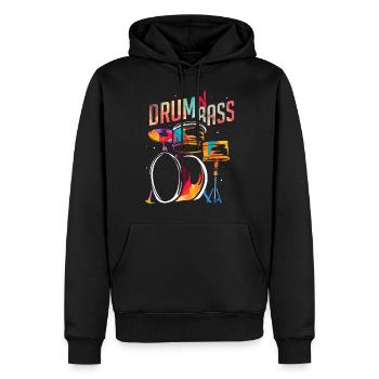 Drum and Bass - Männer Premium Bio Hoodie - Schwarz - Vorne - Nico (187cm)