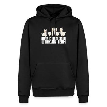 Équipe Alpaga Babies Kids - Sweat à capuche Premium bio Homme - noir - Devant - Nico (187cm)