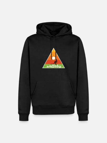Wallaby triangle triangle - Men’s Premium Organic Hoodie - black