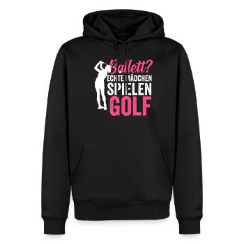 Golf Golferin - Männer Premium Bio Hoodie - Schwarz - Vorne - Nico (187cm)