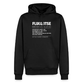 Fluglotse Fluglotsin Fliegen Flugzeug Job Geschenk - Männer Premium Bio Hoodie - Schwarz - Vorne - Nico (187cm)