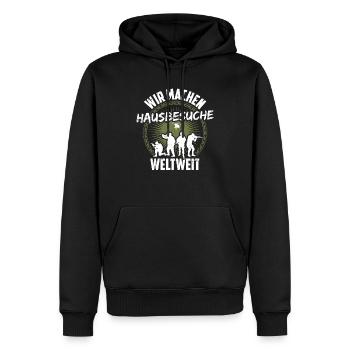 Elite Army Soldat Bundeswehr Hausbesuche Weltweit - Männer Premium Bio Hoodie - Schwarz - Vorne - Nico (187cm)