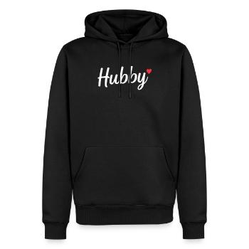 Hubby Mann Ehemann Paar Geschenk Geburtstag - Männer Premium Bio Hoodie - Schwarz - Vorne - Nico (187cm)