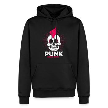 Punk rock musique punk rocker punks punk cadeau - Sweat à capuche Premium bio Homme - noir - Devant - Nico (187cm)