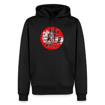 Punk Rock Musik Punkrocker Punks Punker Geschenk - Männer Premium Bio Hoodie - Schwarz - Vorne - Nico (187cm)