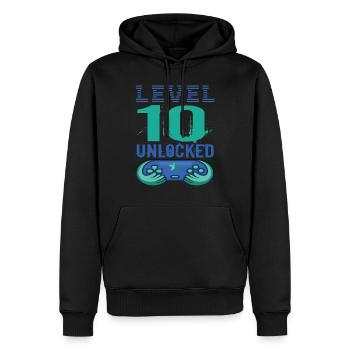 10.Geburtstag - Männer Premium Bio Hoodie - Schwarz - Vorne - Nico (187cm)