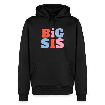 Big SiS Soeur Grande Sœur - Sweat à capuche Premium bio Homme - noir - Devant - Nico (187cm)