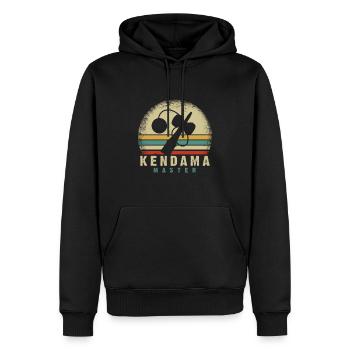 Kendama-Meister - Männer Premium Bio Hoodie - Schwarz - Vorne - Nico (187cm)