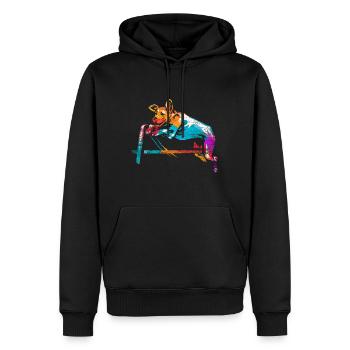 Hunde Agility Geschenk - Männer Premium Bio Hoodie - Schwarz - Vorne - Nico (187cm)