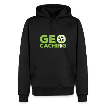 Geocaching leisure in the name - Men’s Premium Organic Hoodie - black - Front - Nico (187cm)