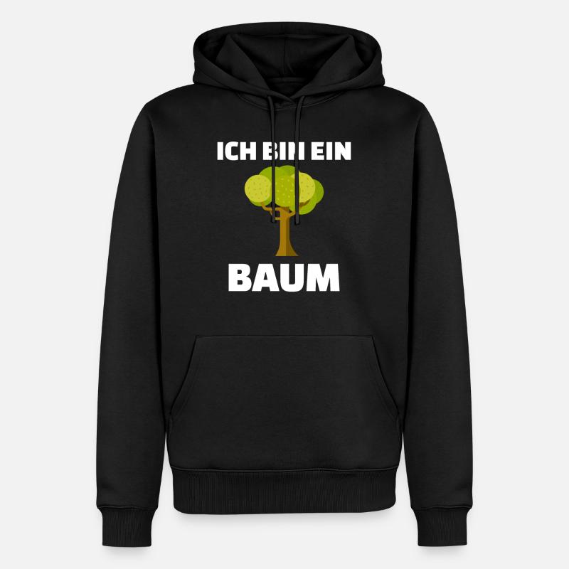 Ich bin ein Baum - Männer Premium Bio Hoodie - Schwarz