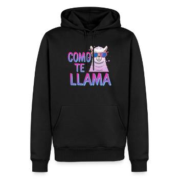 Como Te Llama Spanisch Funny Cinco De Mayo Mexikanisch - Männer Premium Bio Hoodie - Schwarz - Vorne - Nico (187cm)