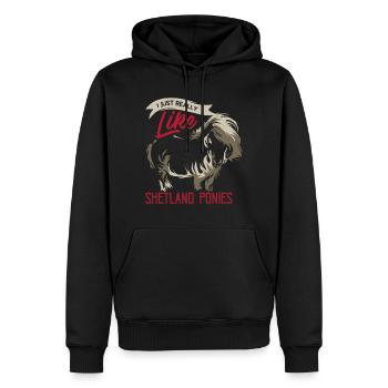 Shetlandpony - Männer Premium Bio Hoodie - Schwarz - Vorne - Nico (187cm)