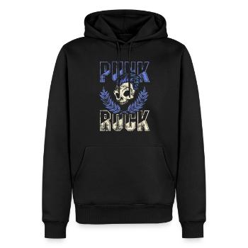 Punk crâne punk rock punks punk rocker - Sweat à capuche Premium bio Homme - noir - Devant - Nico (187cm)