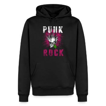 Punk crâne punk rock punks punk rocker - Sweat à capuche Premium bio Homme - noir - Devant - Nico (187cm)