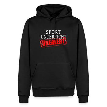 Sportunterricht Überlebender Schule Abitur - Männer Premium Bio Hoodie - Schwarz - Vorne - Nico (187cm)