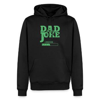 Papa Blague Drôle Papa Blague Père Blagues - Sweat à capuche Premium bio Homme - noir - Devant - Nico (187cm)